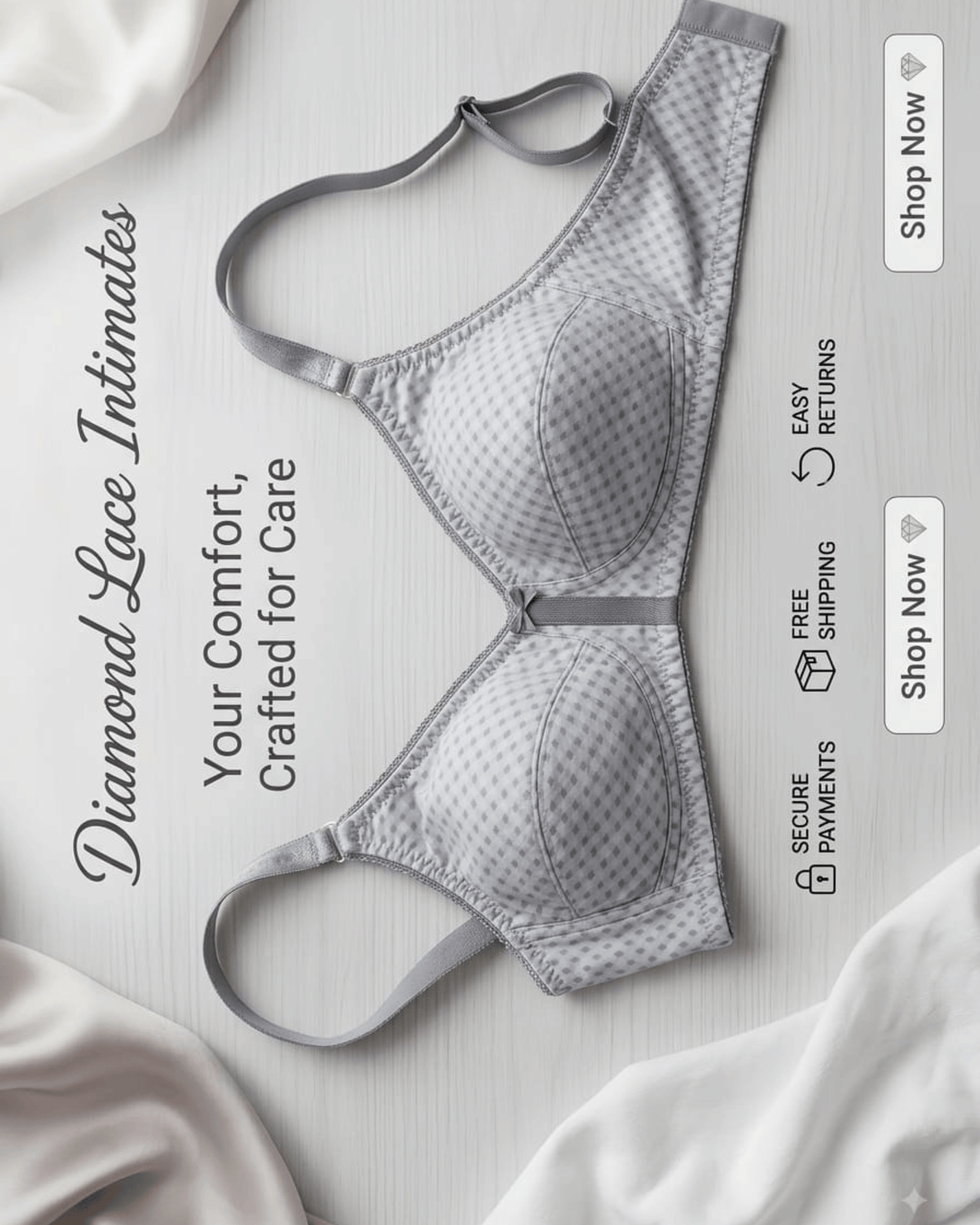 Grey Comfort Bra
