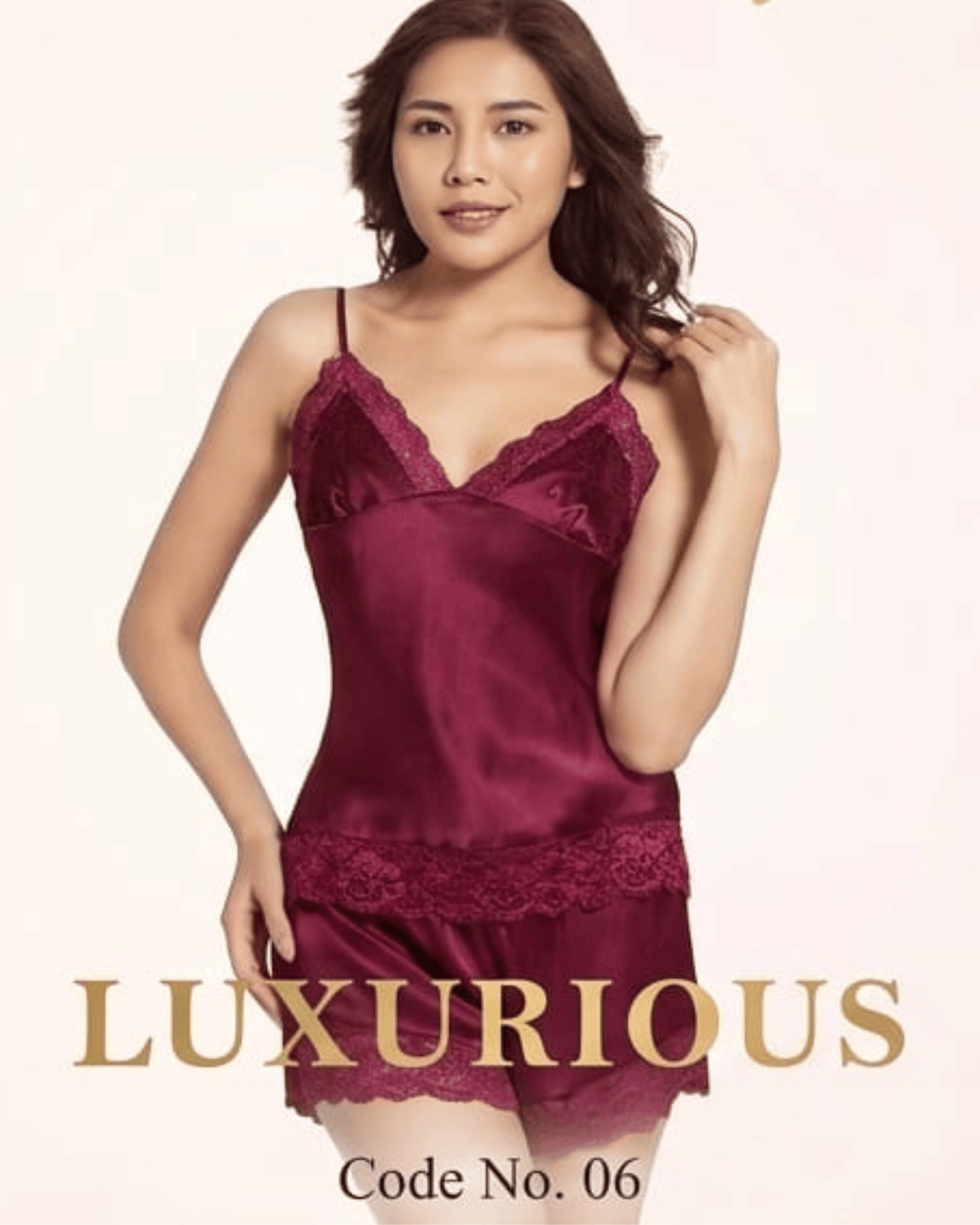 Luxurious Burgundy Night Dress