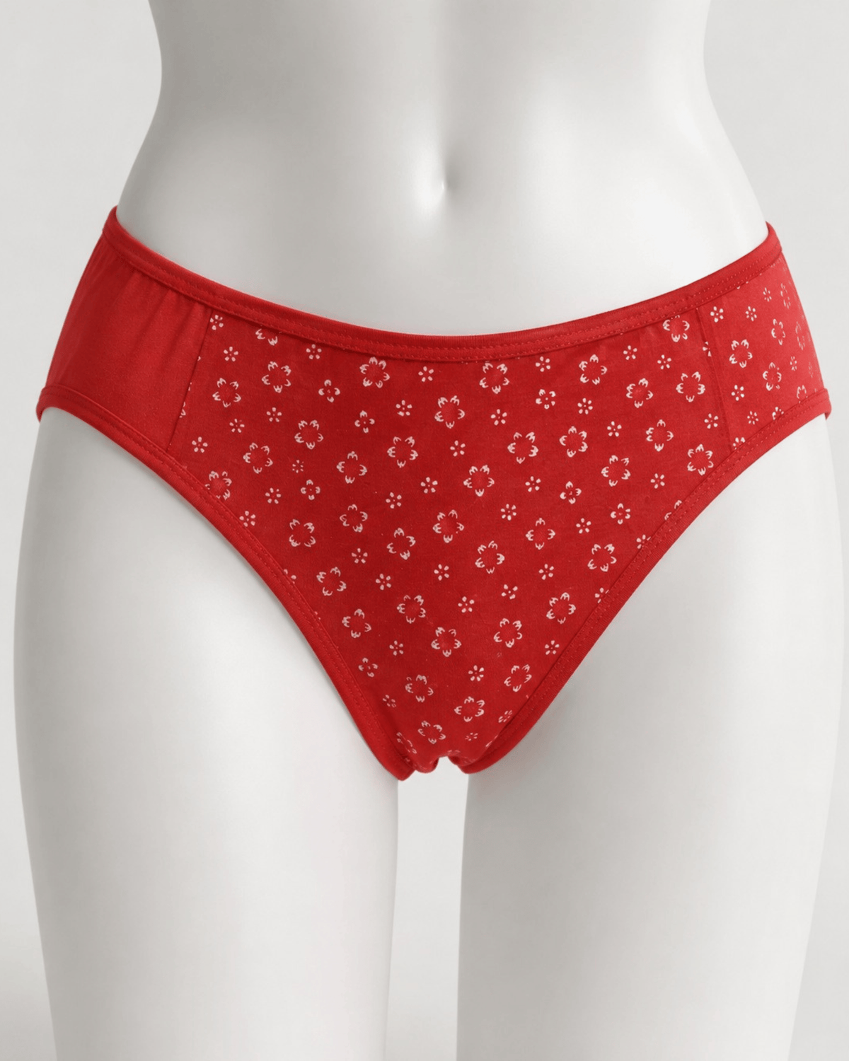 Red Printed Panty